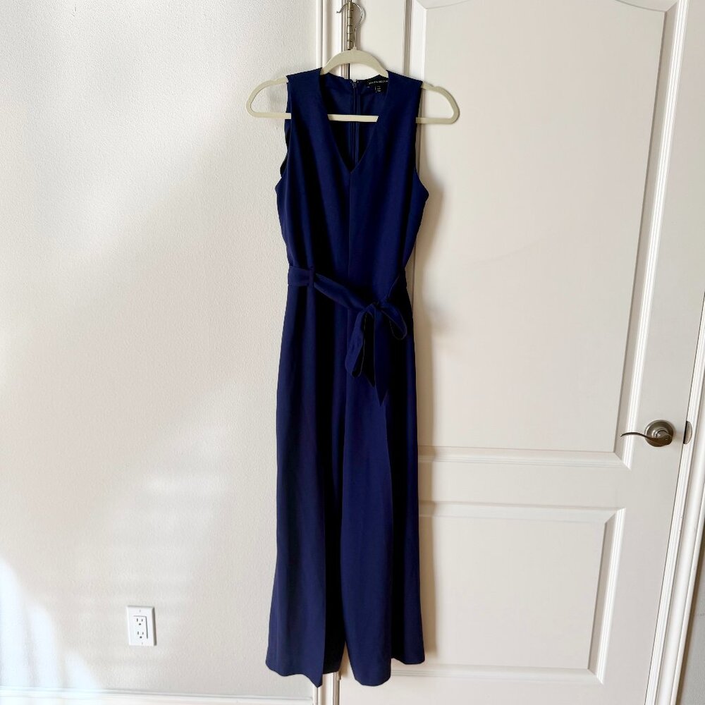 Banana Republic Navy Wide Leg Jumpsuit Size 10P - Picture 3 of 8